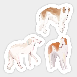 Cute borzoi pack Sticker